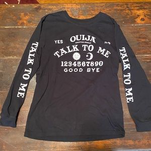 Ouija Black Long Sleeve Shirt Size Large